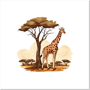 Watercolor Giraffe Posters and Art